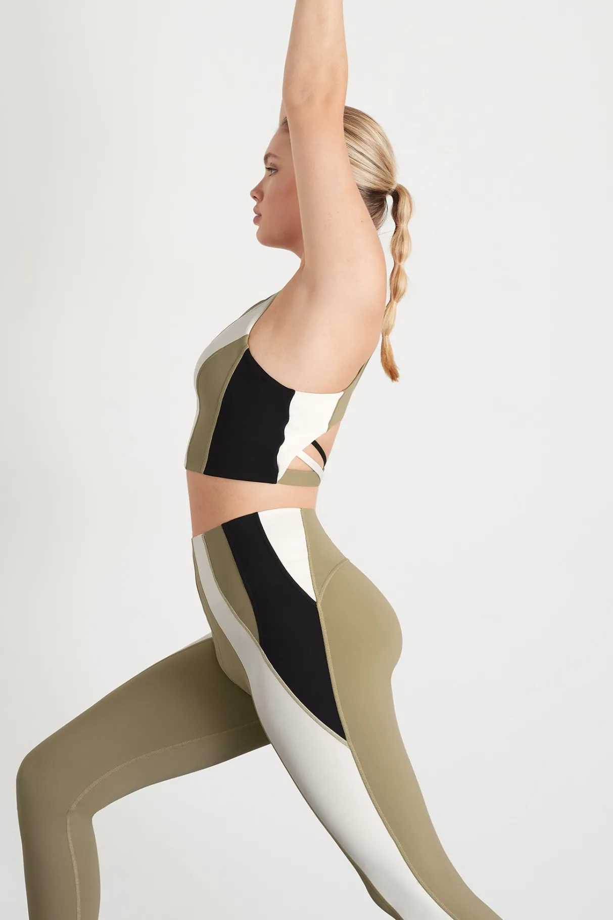 panelled_legging__9.webp Best Aje ATHLETICA Panelled Legging 211 Soft Khaki Multi
