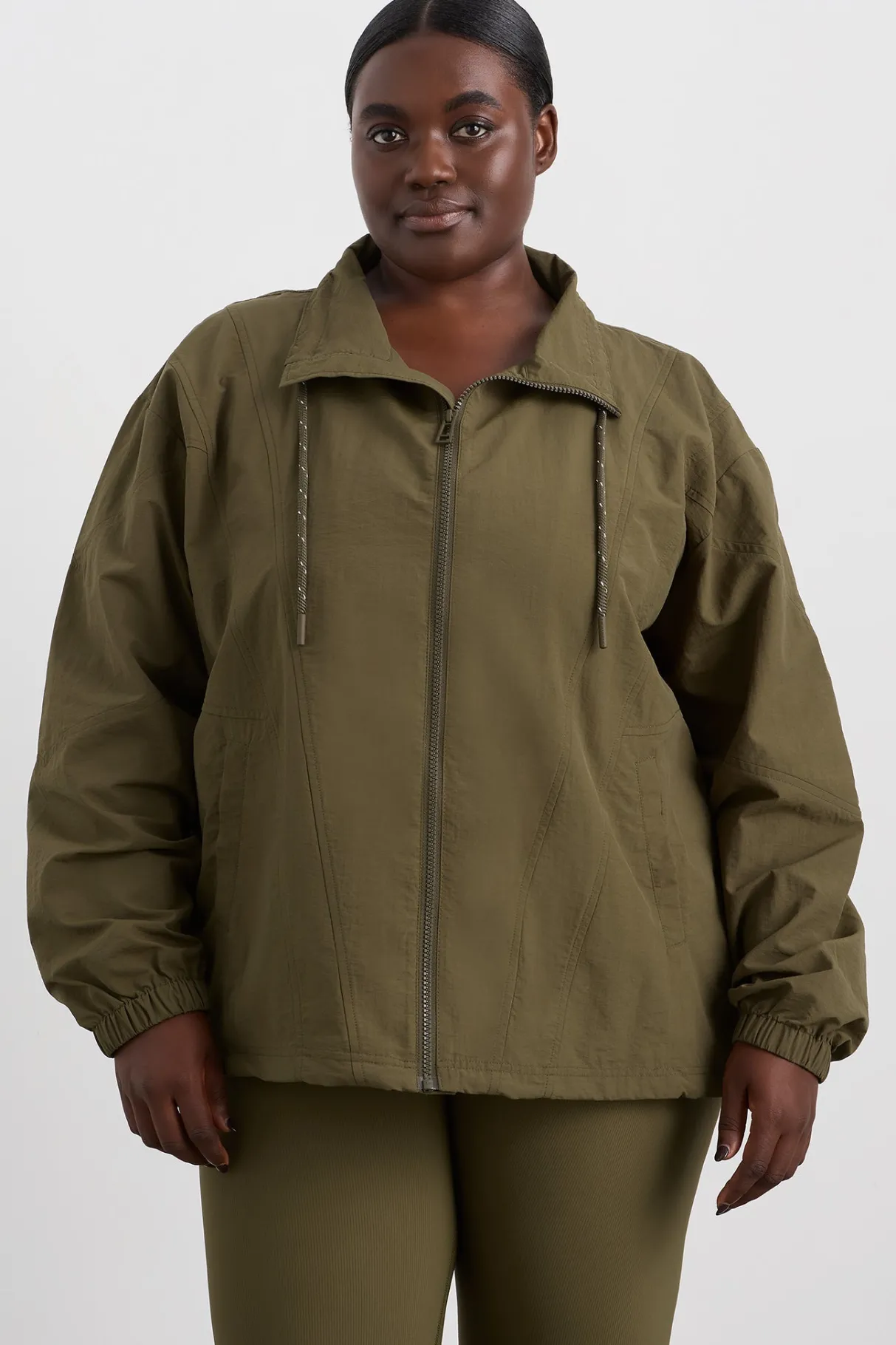panelled_spray_jacket__11.webp Clearance Aje ATHLETICA Panelled Spray Jacket 784 Deep Khaki