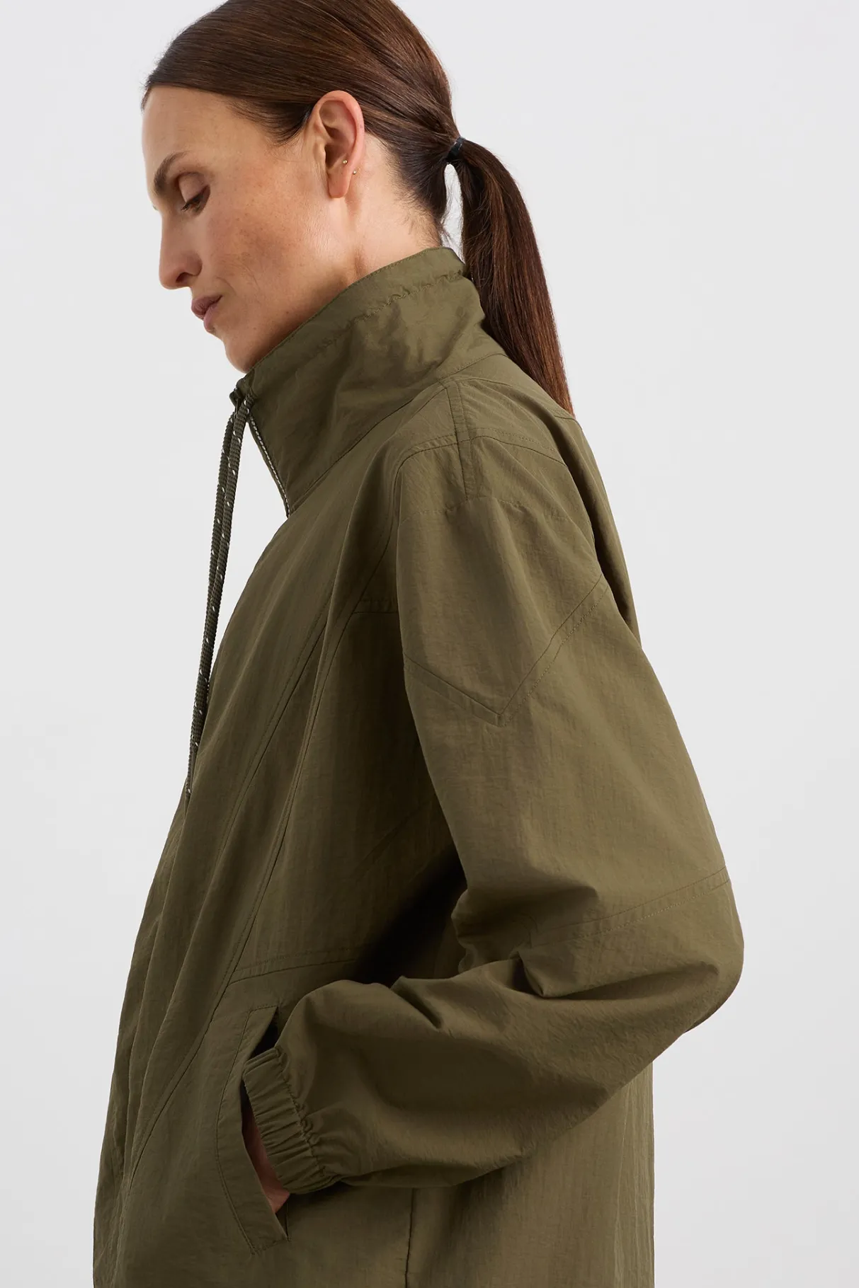 panelled_spray_jacket__3.webp Clearance Aje ATHLETICA Panelled Spray Jacket 784 Deep Khaki