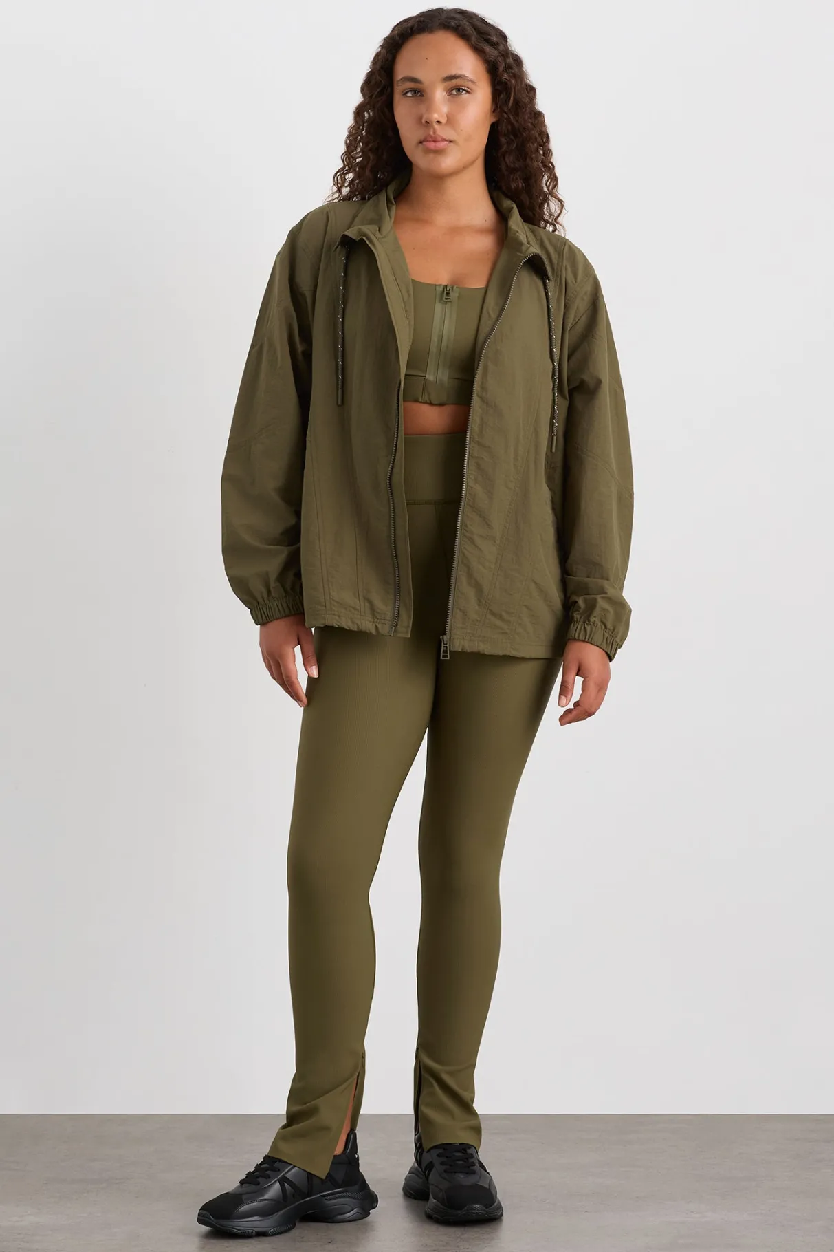 panelled_spray_jacket__6.webp Clearance Aje ATHLETICA Panelled Spray Jacket 784 Deep Khaki