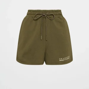 Cheap Aje ATHLETICA Panelled Terry Short 616 Deep Khaki