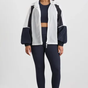 Clearance Aje ATHLETICA Panelled Zip Jacket 725 Galaxy Blue