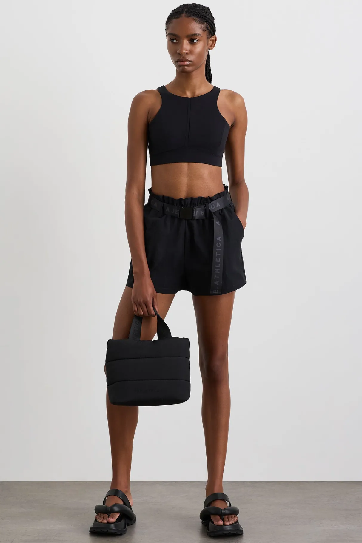 paperbag_spray_shorts__0.webp Online Aje ATHLETICA Paperbag Spray Shorts 365 Black
