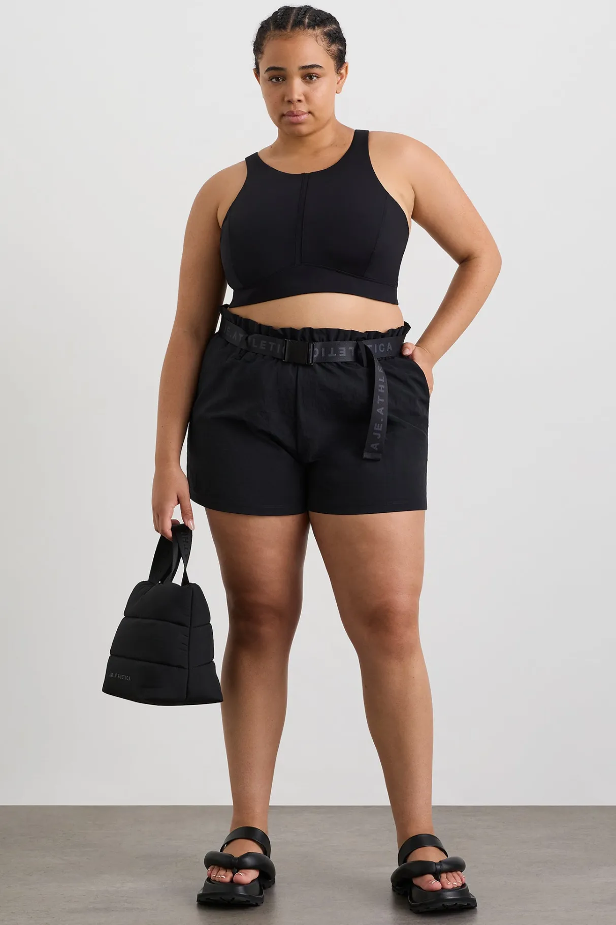 paperbag_spray_shorts__14.webp Online Aje ATHLETICA Paperbag Spray Shorts 365 Black