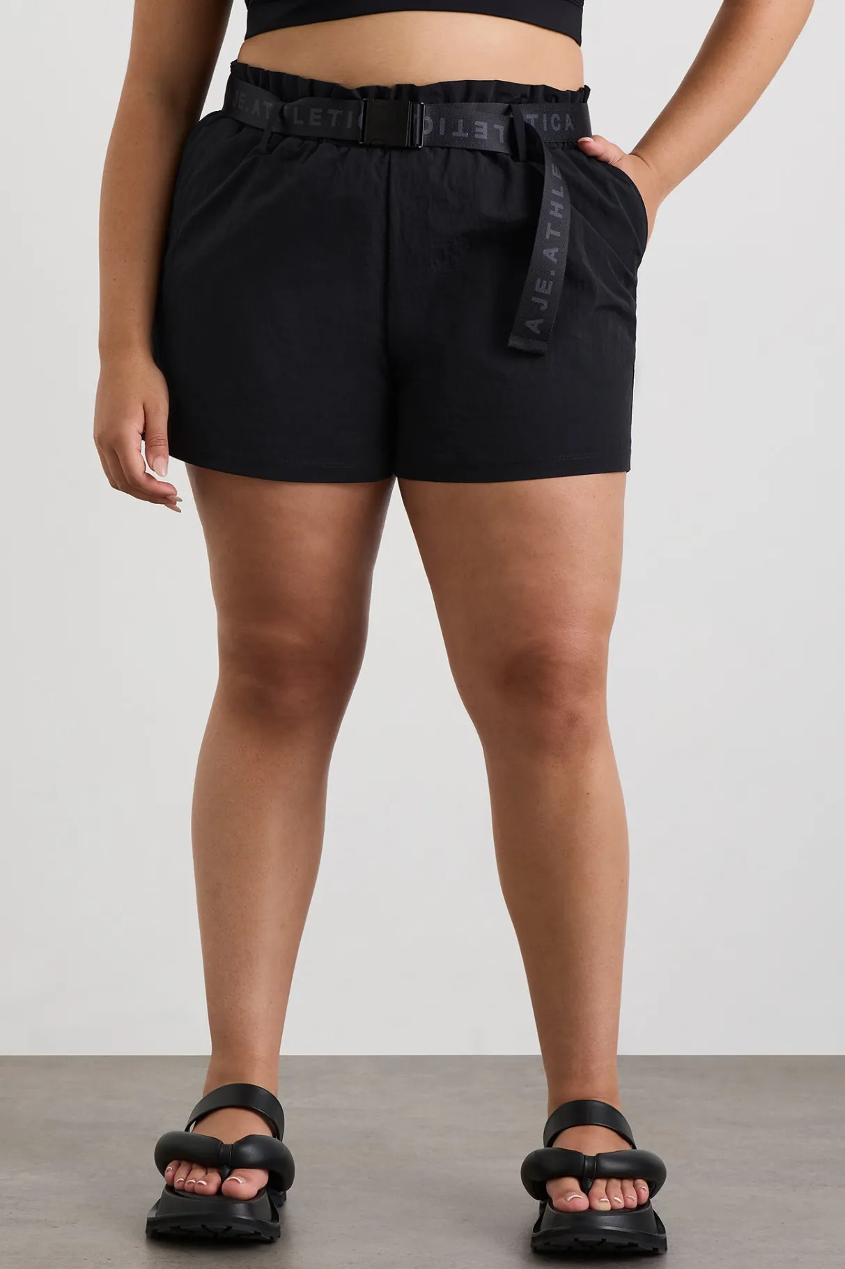paperbag_spray_shorts__15.webp Online Aje ATHLETICA Paperbag Spray Shorts 365 Black