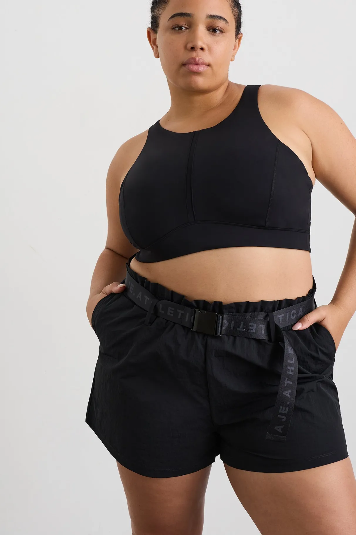 paperbag_spray_shorts__17.webp Online Aje ATHLETICA Paperbag Spray Shorts 365 Black