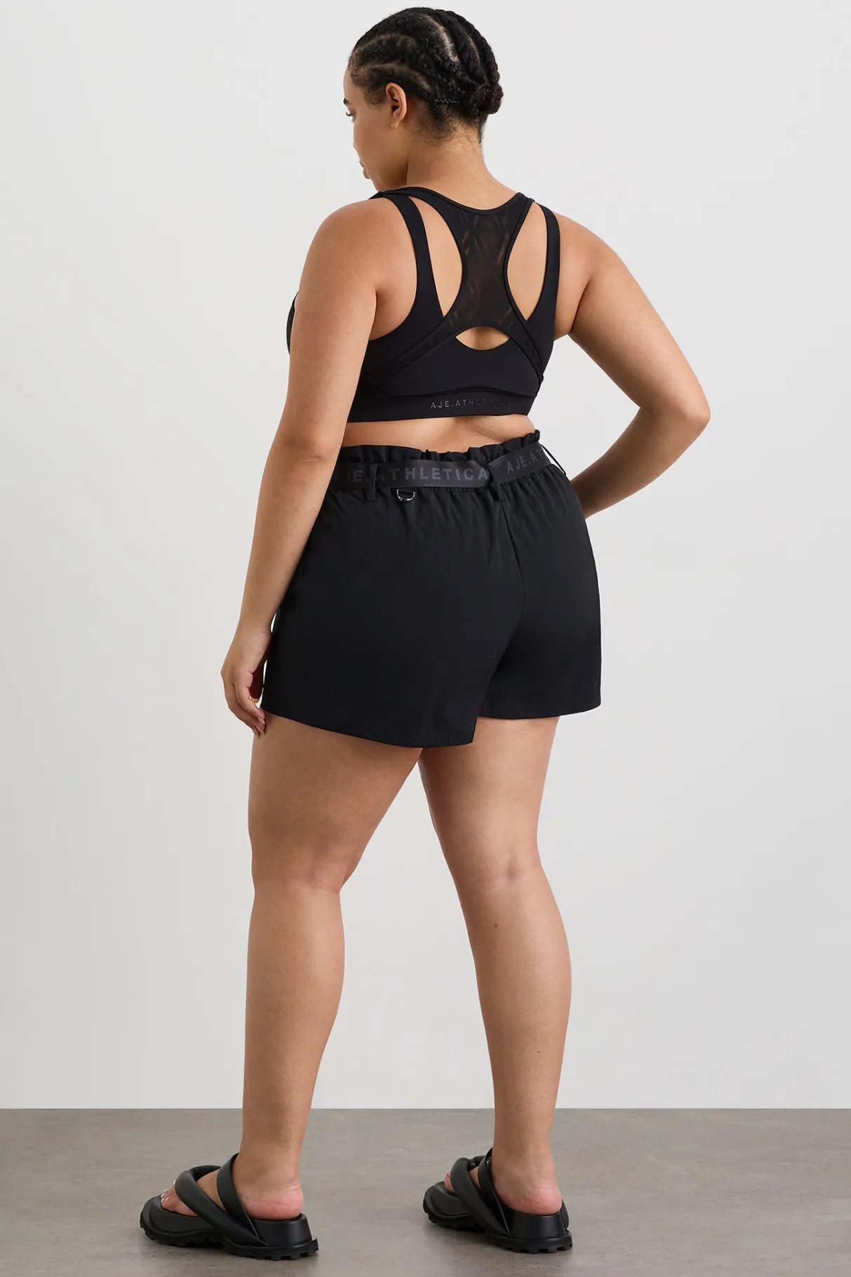 paperbag_spray_shorts__18.webp Online Aje ATHLETICA Paperbag Spray Shorts 365 Black