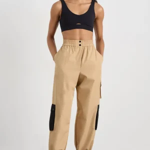 Cheap Aje ATHLETICA Parachute Pants 511 Natural Tan / Black