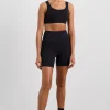 Fashion Aje ATHLETICA Peached Mid Length Bike Short 601 Black
