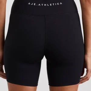 Fashion Aje ATHLETICA Peached Mid Length Bike Short 601 Black
