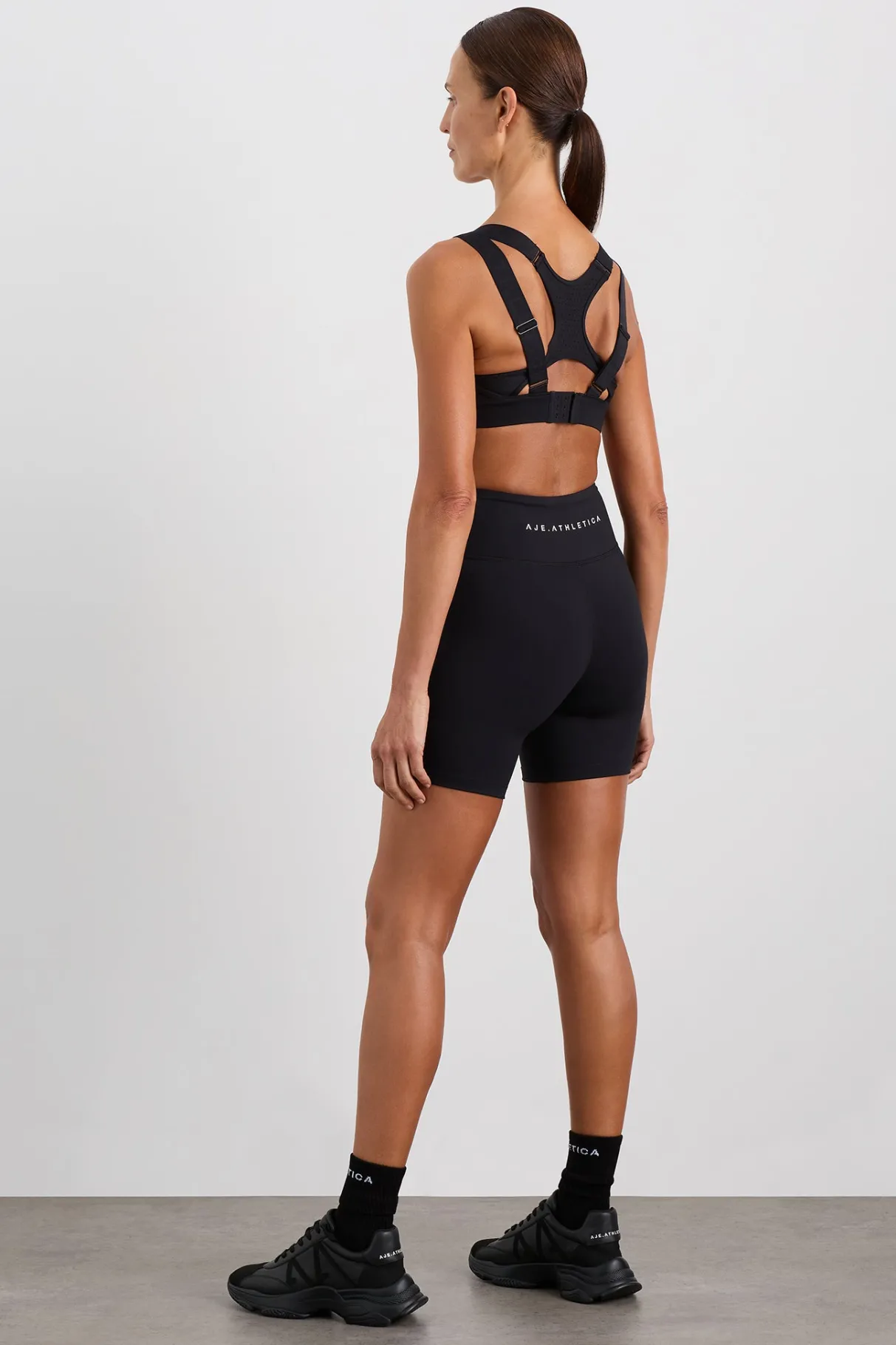 peached_mid_length_bike_short__4.webp Fashion Aje ATHLETICA Peached Mid Length Bike Short 601 Black