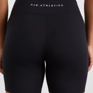Fashion Aje ATHLETICA Peached Mid Length Bike Short 601 Black