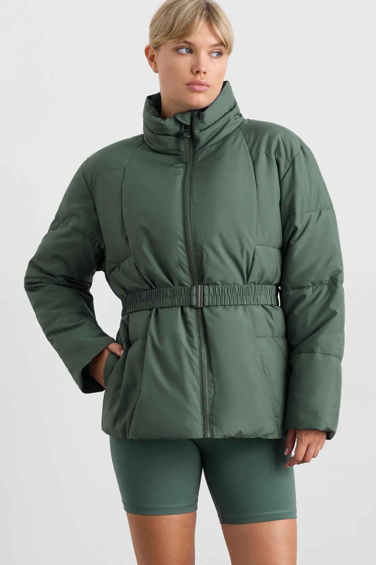 peplum_puffer__6.webp Online Aje ATHLETICA Peplum Puffer 753 Moss Green