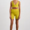 Flash Sale Aje ATHLETICA Perforated Hem Mid Length Short 601 Solar Blaze