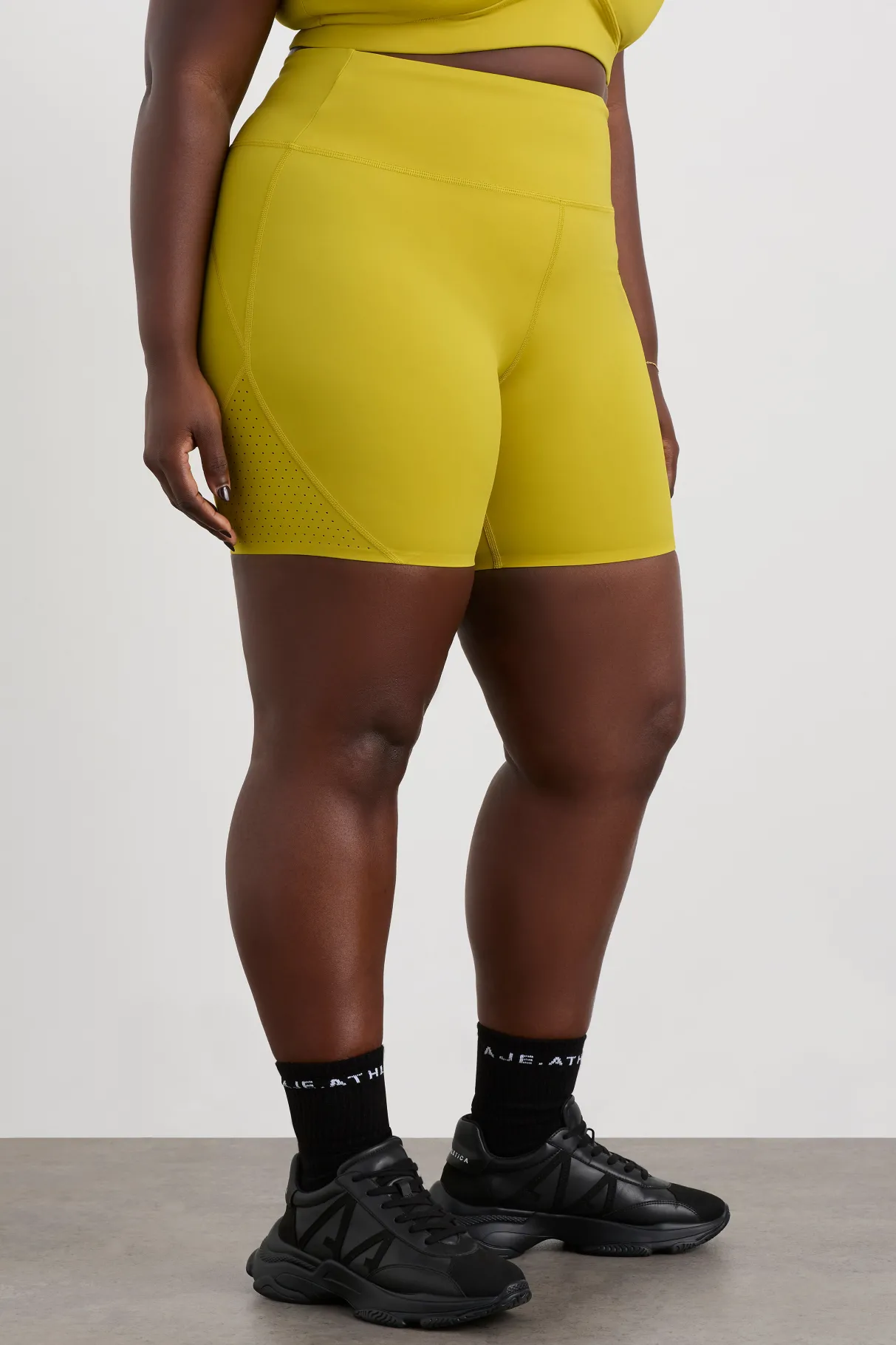 perforated_hem_mid_length_short__10.webp Flash Sale Aje ATHLETICA Perforated Hem Mid Length Short 601 Solar Blaze
