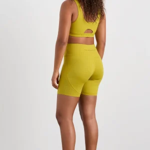 Flash Sale Aje ATHLETICA Perforated Hem Mid Length Short 601 Solar Blaze
