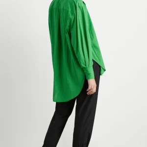 Sale Aje ATHLETICA Perforated Long Shirt 406 Vivid Green/Gold