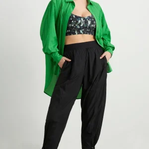 Sale Aje ATHLETICA Perforated Long Shirt 406 Vivid Green/Gold