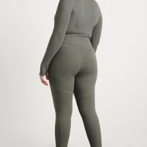 Sale Aje ATHLETICA Perforated Long Sleeve Crop Top 340 Midnight Grey/Reflective