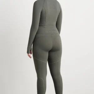 Sale Aje ATHLETICA Perforated Long Sleeve Crop Top 340 Midnight Grey/Reflective