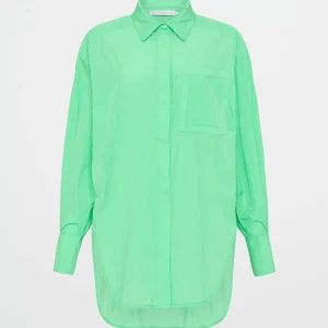 Sale Aje ATHLETICA Perforated Longline Shirt 406 Marine Green