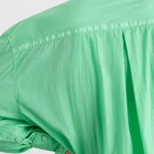 Sale Aje ATHLETICA Perforated Longline Shirt 406 Marine Green