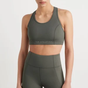 Cheap Aje ATHLETICA Perforated Racer Sports Bra 339 Midnight Grey/Reflective