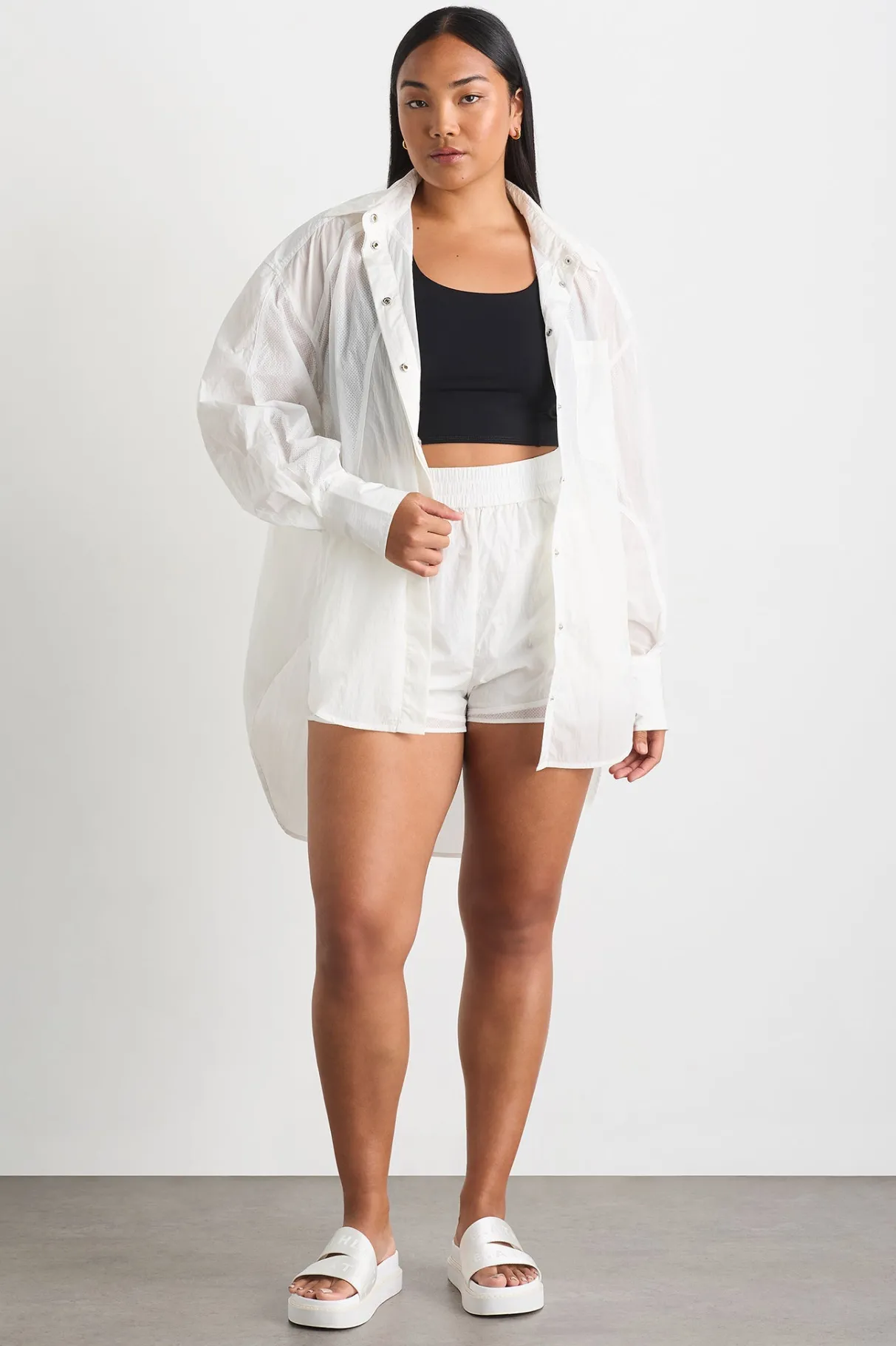 perforated_shorts__11.webp Clearance Aje ATHLETICA Perforated Shorts 608 White