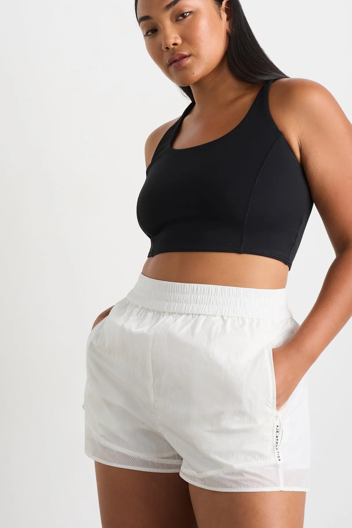 perforated_shorts__6.webp Clearance Aje ATHLETICA Perforated Shorts 608 White