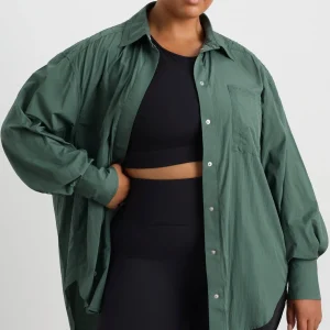 Store Aje ATHLETICA Perforated Spray Shirt 406 Moss Green