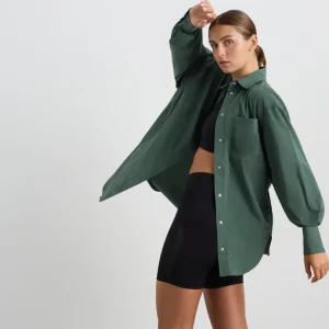 Store Aje ATHLETICA Perforated Spray Shirt 406 Moss Green