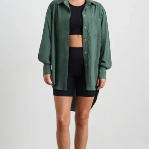 Store Aje ATHLETICA Perforated Spray Shirt 406 Moss Green