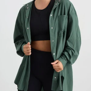 Store Aje ATHLETICA Perforated Spray Shirt 406 Moss Green