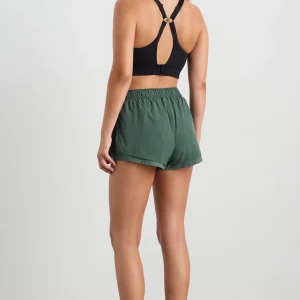 Shop Aje ATHLETICA Perforated Spray Shorts 019 Moss Green