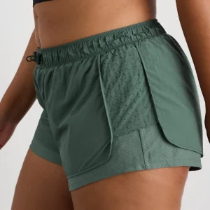 Shop Aje ATHLETICA Perforated Spray Shorts 019 Moss Green