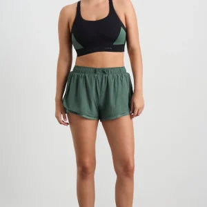 Shop Aje ATHLETICA Perforated Spray Shorts 019 Moss Green