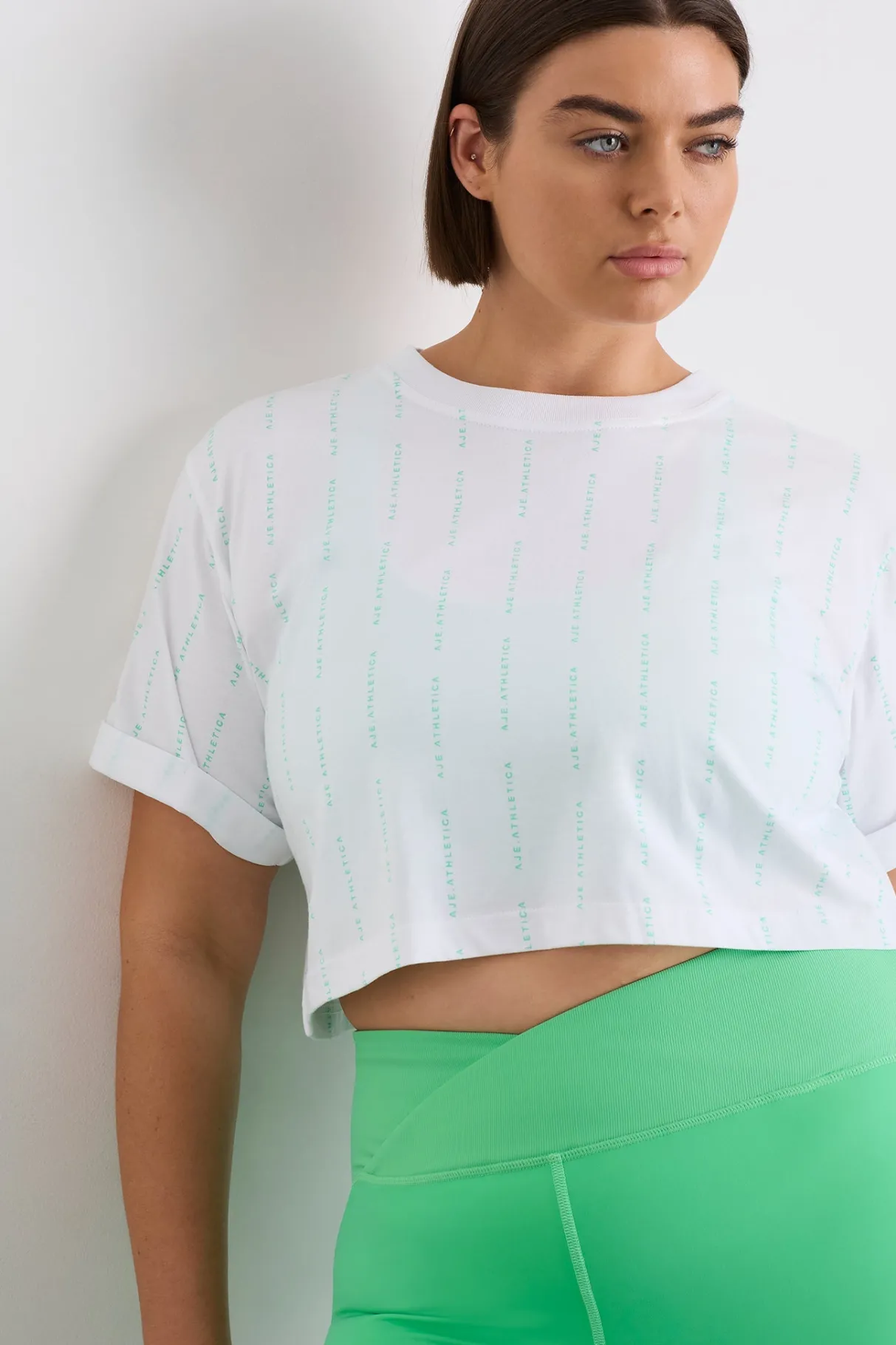 pinstripe_crop_tee__11-1.webp Store Aje ATHLETICA Pinstripe Crop Tee 105 White Marine Green