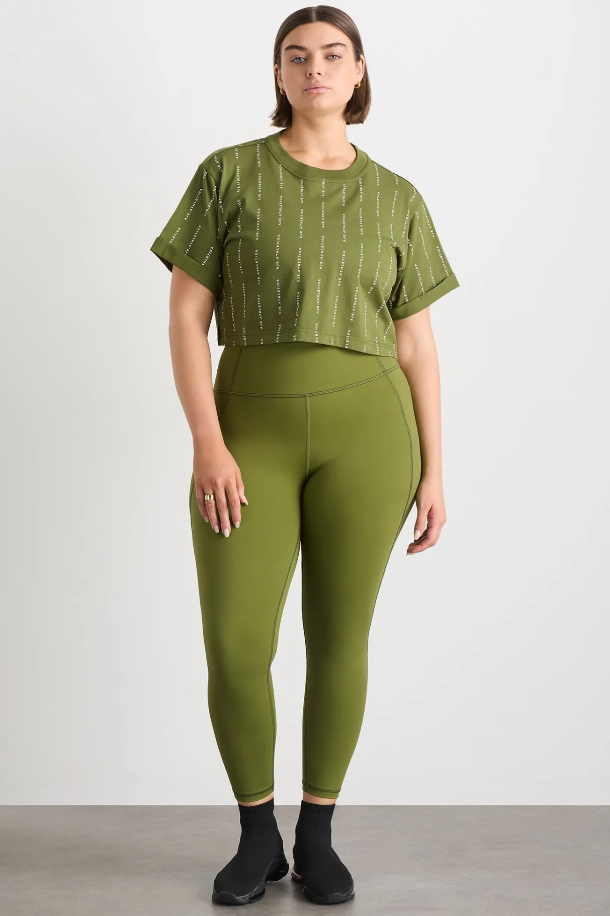 pinstripe_crop_tee__11.webp New Aje ATHLETICA Pinstripe Crop Tee 105 Evergreen White