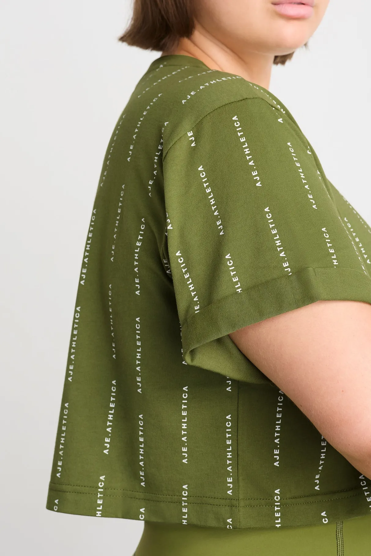 pinstripe_crop_tee__12.webp New Aje ATHLETICA Pinstripe Crop Tee 105 Evergreen White