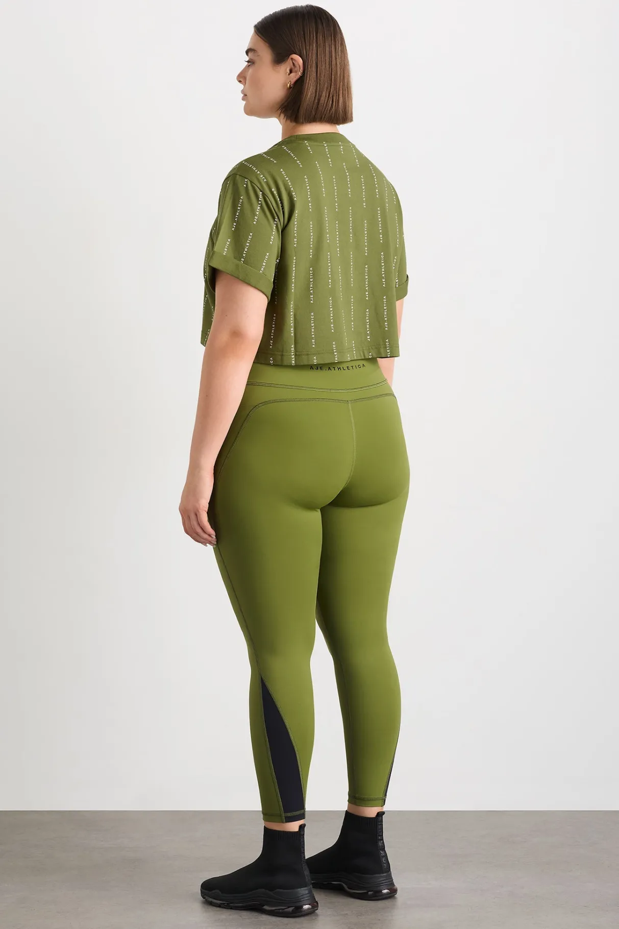 pinstripe_crop_tee__13.webp New Aje ATHLETICA Pinstripe Crop Tee 105 Evergreen White