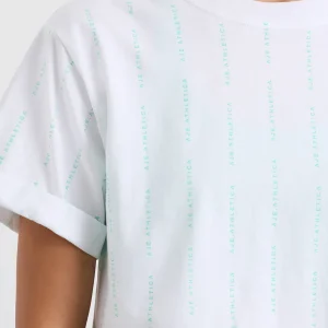 Store Aje ATHLETICA Pinstripe Crop Tee 105 White Marine Green
