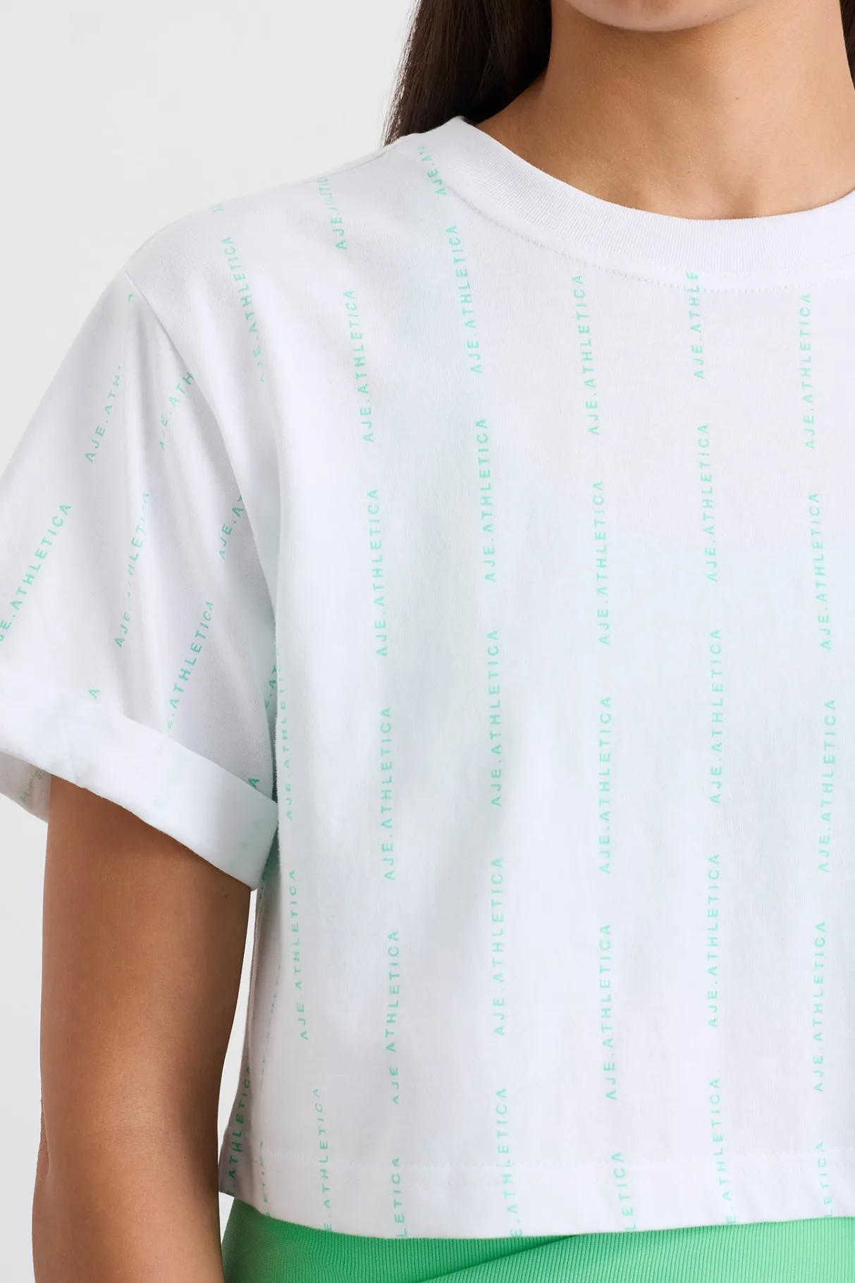 pinstripe_crop_tee__3-1.webp Store Aje ATHLETICA Pinstripe Crop Tee 105 White Marine Green