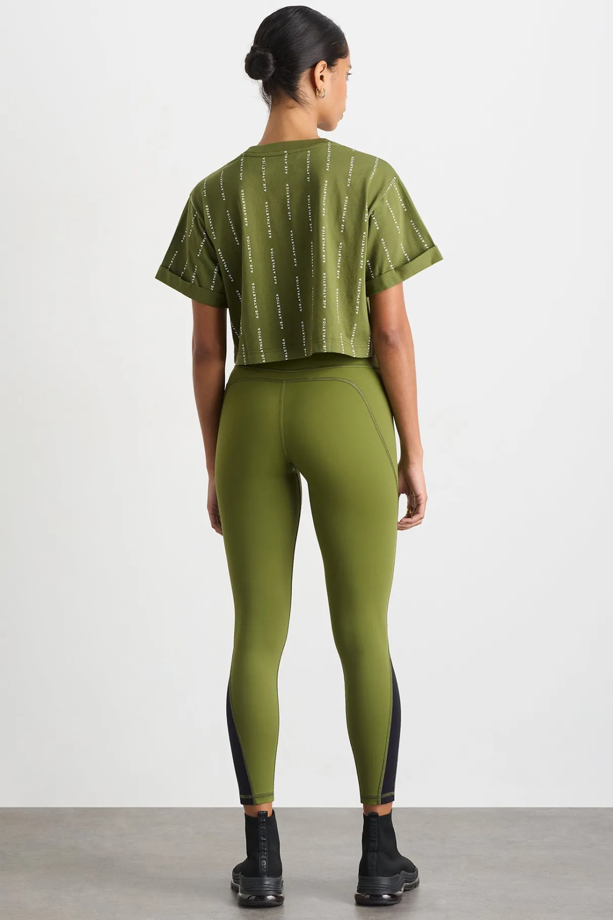 pinstripe_crop_tee__4.webp New Aje ATHLETICA Pinstripe Crop Tee 105 Evergreen White