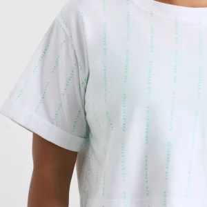 Store Aje ATHLETICA Pinstripe Crop Tee 105 White Marine Green