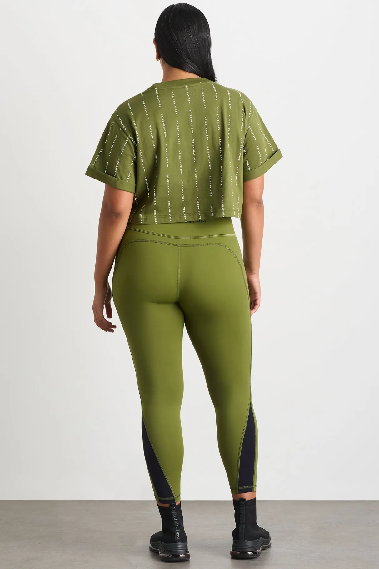 pinstripe_crop_tee__9.webp New Aje ATHLETICA Pinstripe Crop Tee 105 Evergreen White