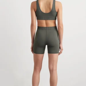 Clearance Aje ATHLETICA Pintuck Effect Sports Bra 327 Midnight Grey/Citrus Yellow