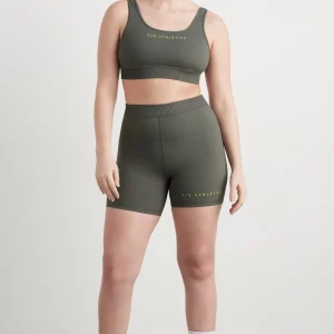 Clearance Aje ATHLETICA Pintuck Effect Sports Bra 327 Midnight Grey/Citrus Yellow