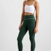 Shop Aje ATHLETICA 7/8 Piped Leggings 203 Pine Green White