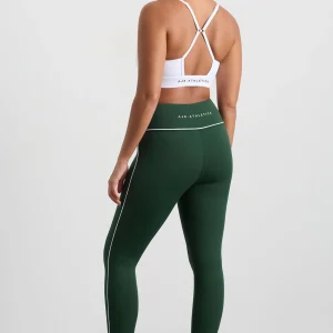 Shop Aje ATHLETICA 7/8 Piped Leggings 203 Pine Green White