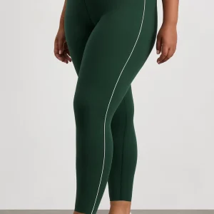 Shop Aje ATHLETICA 7/8 Piped Leggings 203 Pine Green White